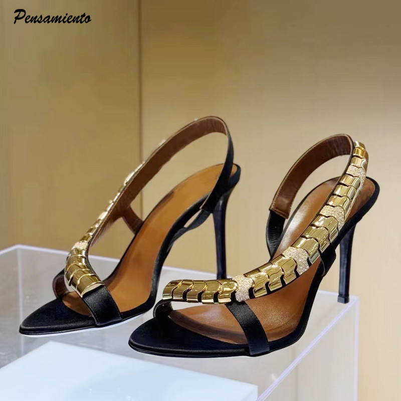 Gladiator Sandal Women - Sandalias de gladiador de satén con