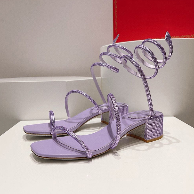 Gladiator Sandal Women - Sandalias de tacón alto grueso con