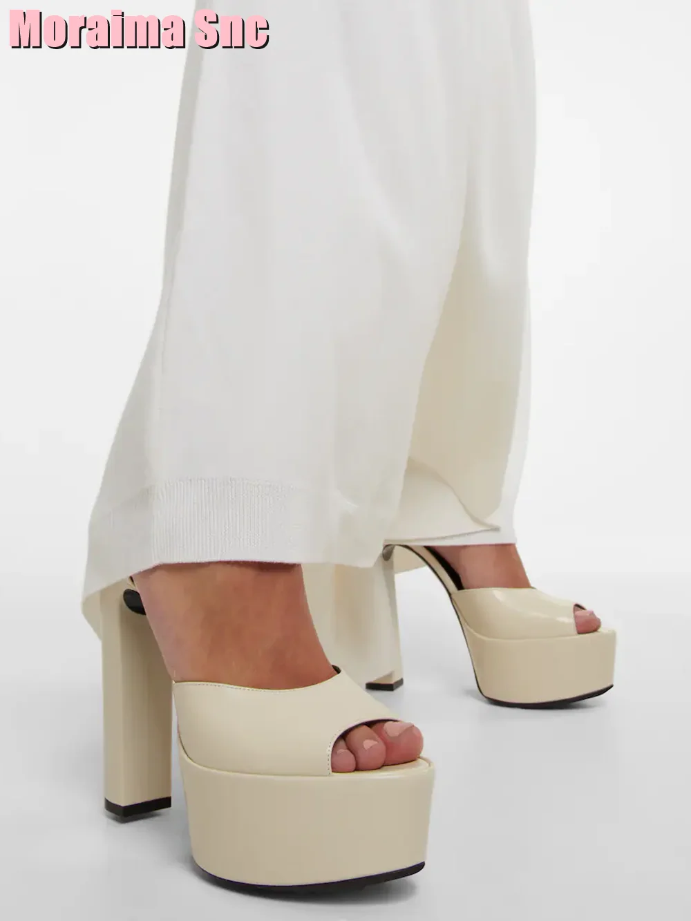 Platform Sneakers Chunky - Sandalias de charol con plataforma y
