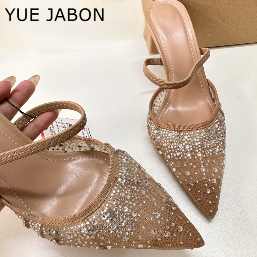 Women Shoes Zara - Sandalias de tacón alto con diamantes
