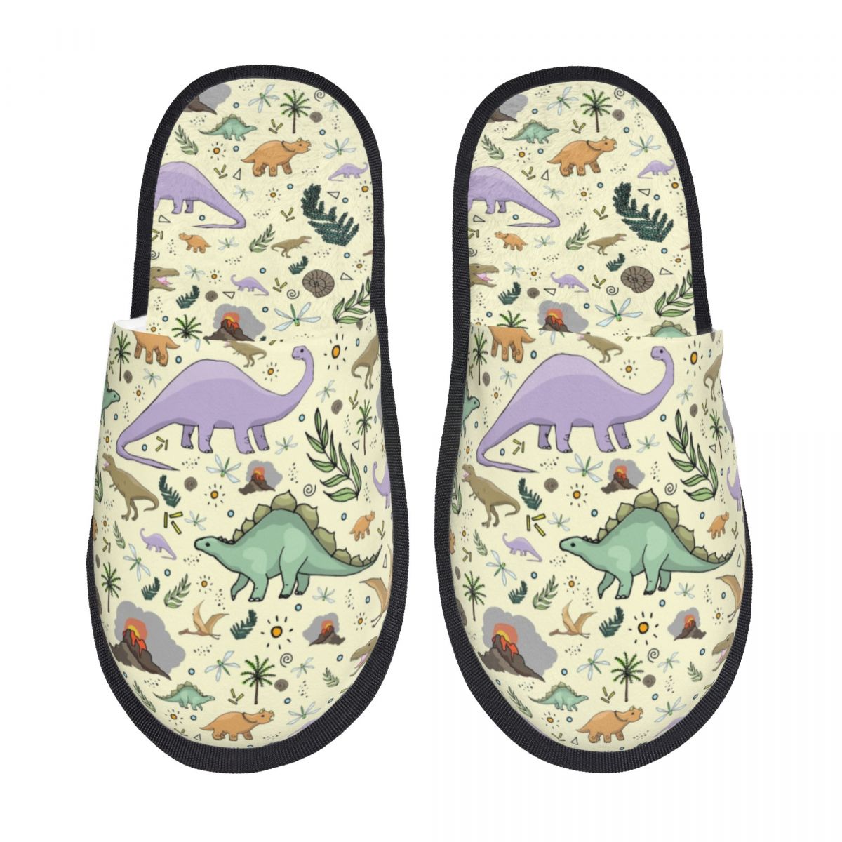 Women Shoes Kinds - Pantuflas de Casa Personalizadas con Dinosaurios