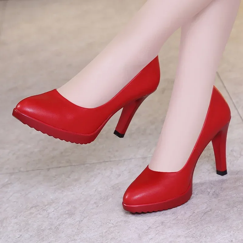 Court Heel Pointed - 8cm tamaño pequeño 32-43 nuevos zapatos