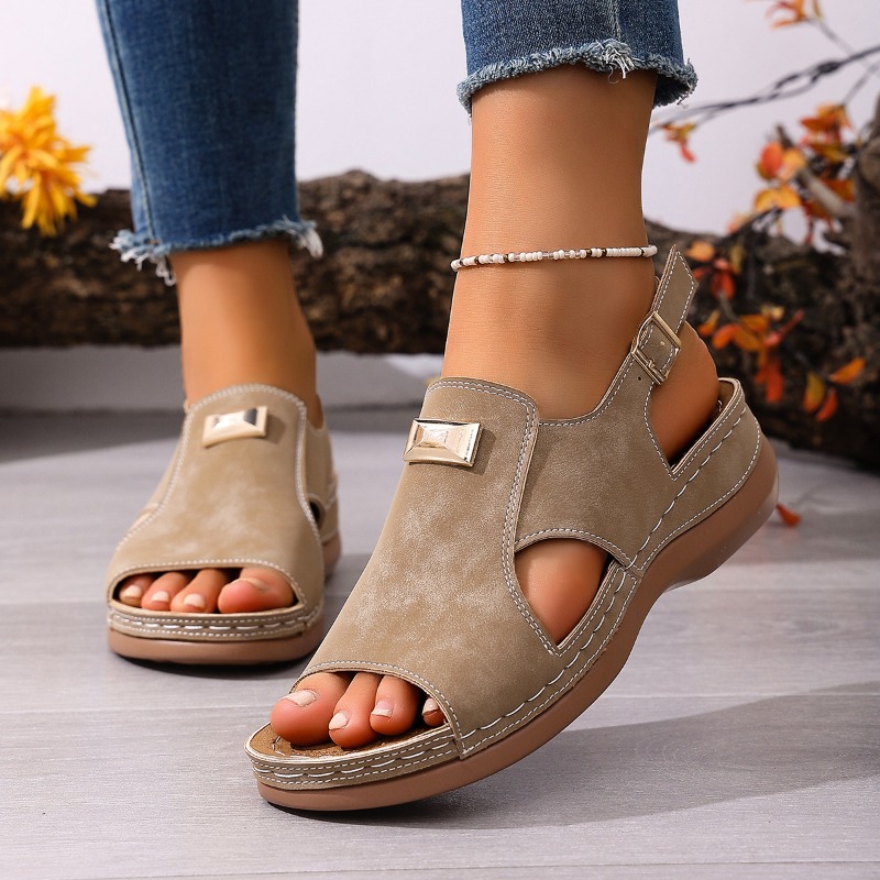 Sandalias de cuña de talla gra - Women'S Shoes For Bunions reseña y precio
