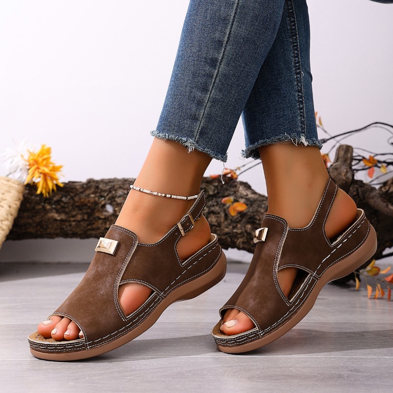 Sandalias de cuña de talla gra - Women'S Shoes For Bunions reseña y precio