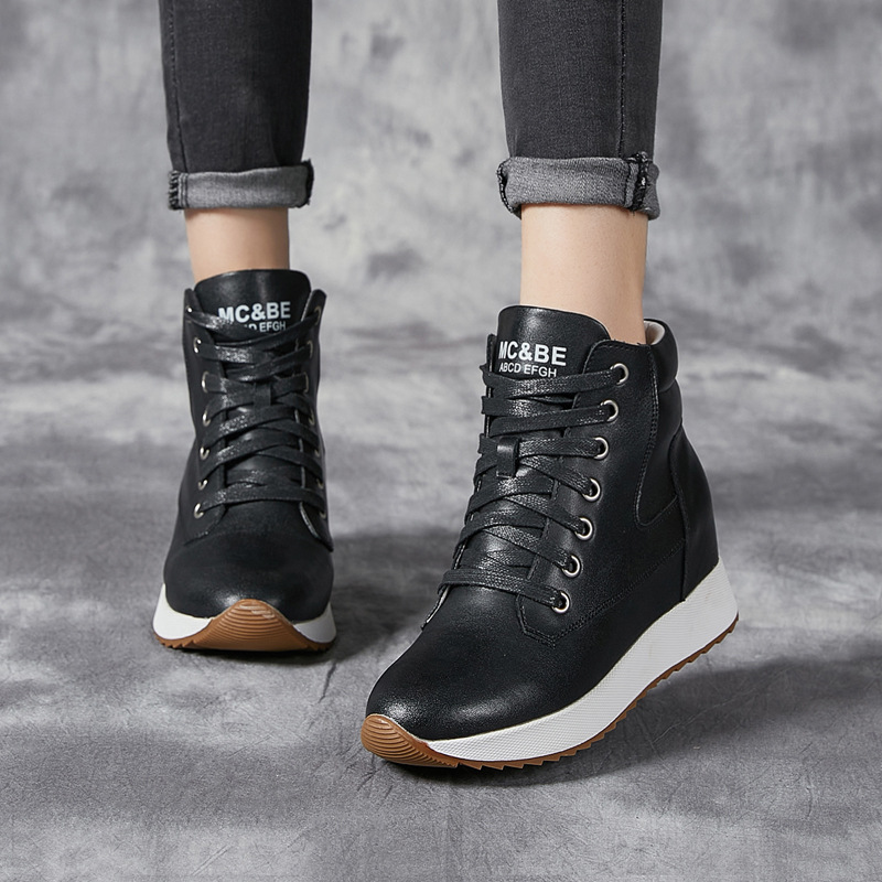 Botines tobilleros de piel aut - Platform Sneakers Chunky reseña y precio