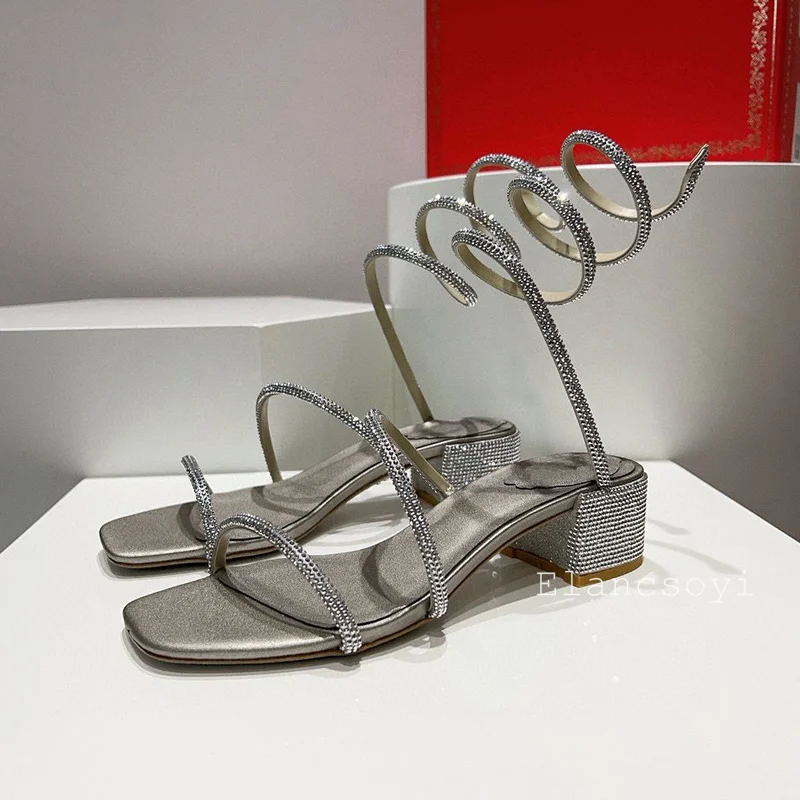 Sandalias de tacón alto grueso - Gladiator Sandal Women reseña y precio