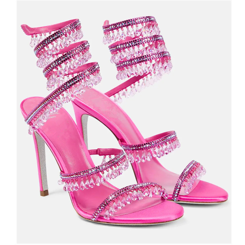 Sandalias de Tacón Alto con Pe - Gladiator Sandal Women reseña y precio
