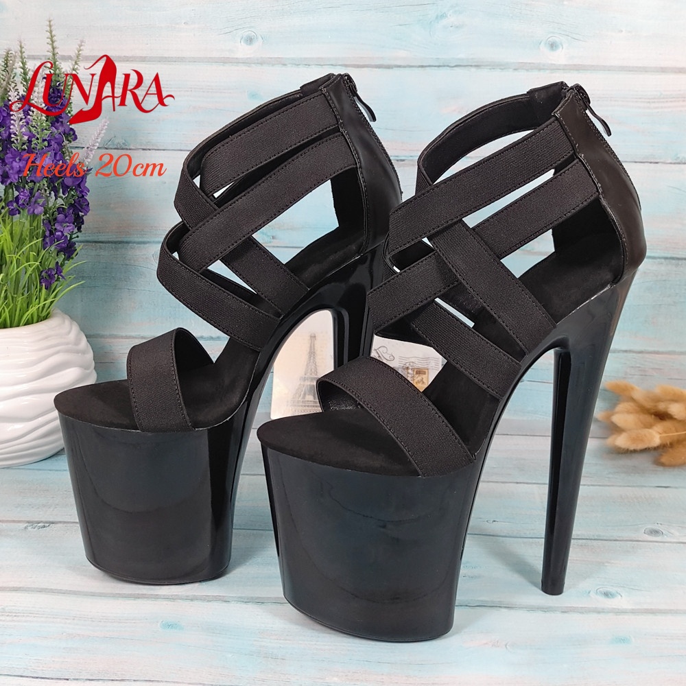 Sandalias de plataforma con ta - Strappy Heeled Sandals reseña y precio