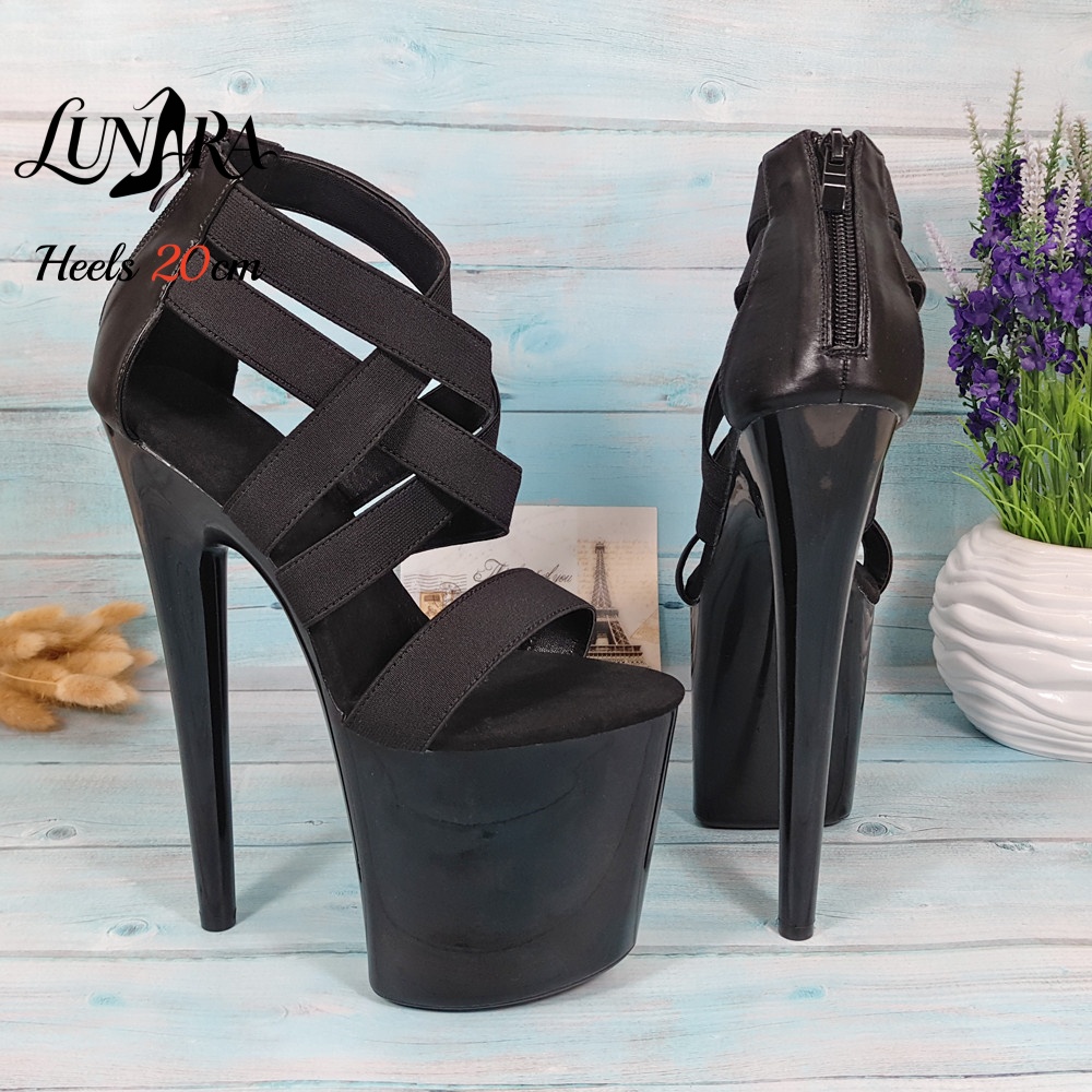 Sandalias de plataforma con ta - Strappy Heeled Sandals reseña y precio