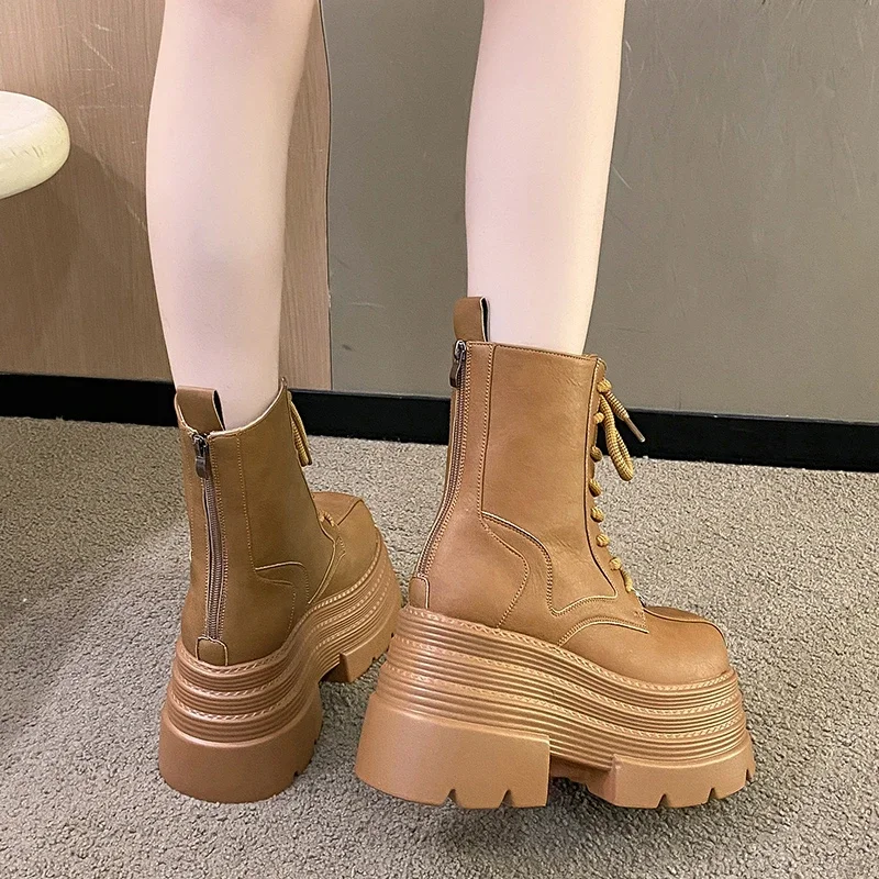 Botas de mujer de cuero gótico - Women Shoes Luxury Brand reseña y precio