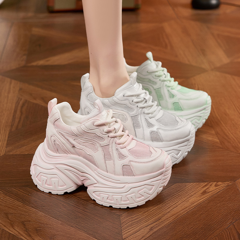 Zapatillas Deportivas de Plata - Platform Sneakers Chunky reseña y precio